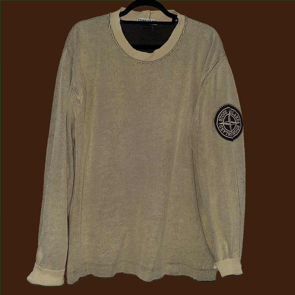 Stone Island Crew Neck Embroidered Logo S/S 2004