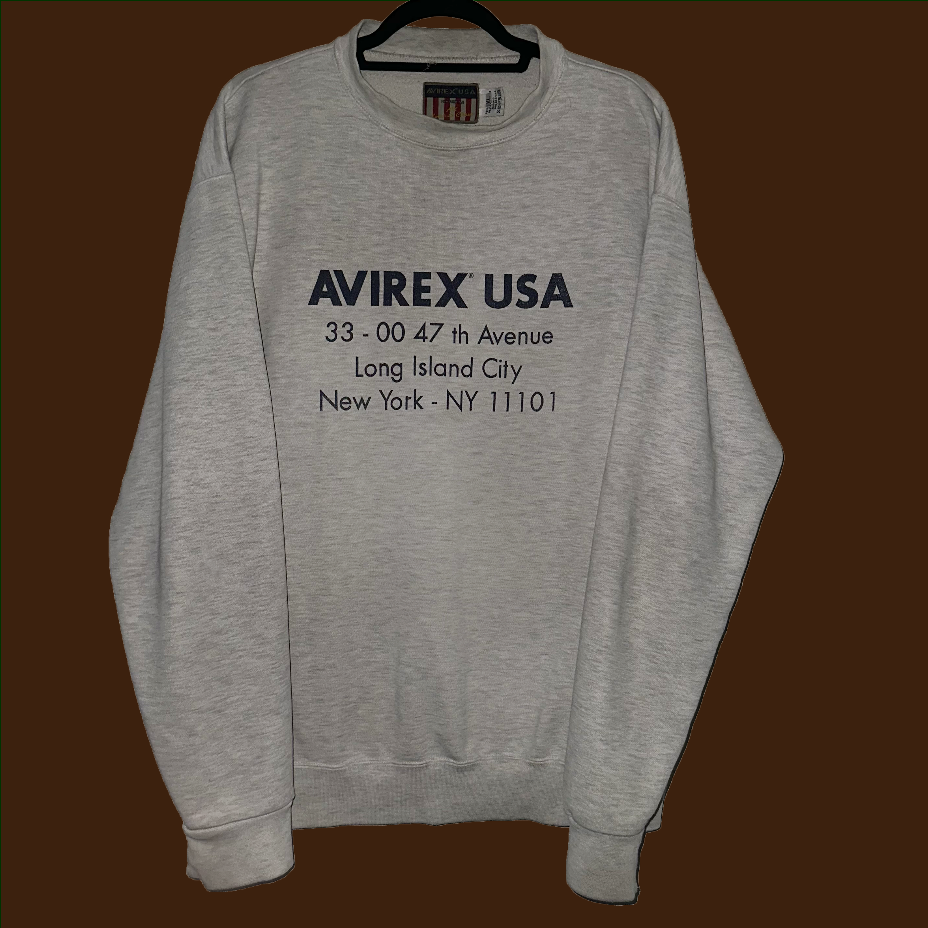 Vintage Avirex Big Logo Grey Sweatshirt