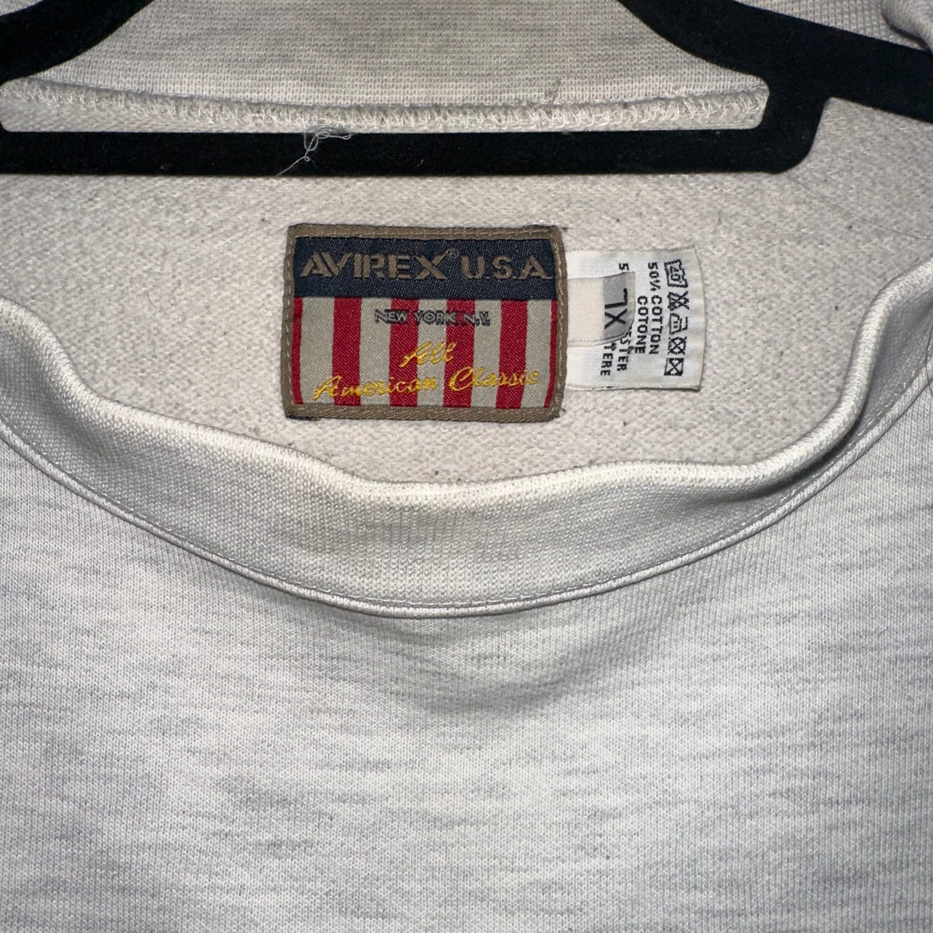 Vintage Avirex Big Logo Grey Sweatshirt