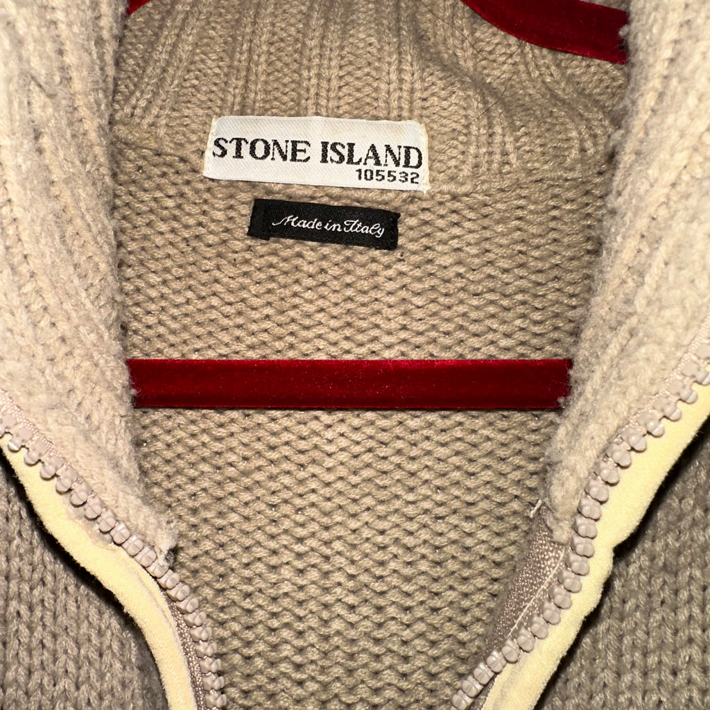 Vintage Stone Island Full Zip Heavyweight Knit Sweater